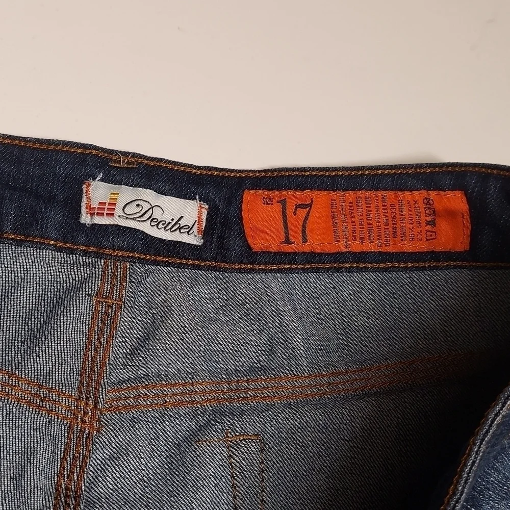 Decibel Women's Distressed Jeans with Rhinestones